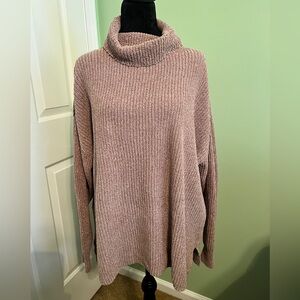 Belle by Kim Gravel Taupe Cowl Neck Sweater
